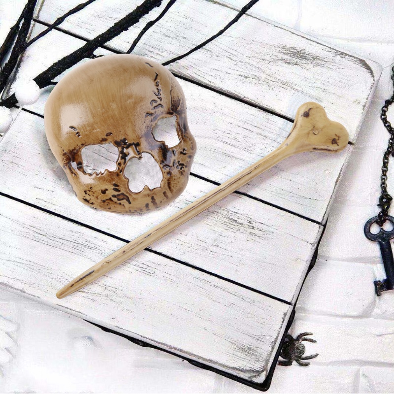 Giá Đỡ Cài Tóc Hình Đầu Lâu Kinh Dị Sáng Tạo Phong Cách Halloween