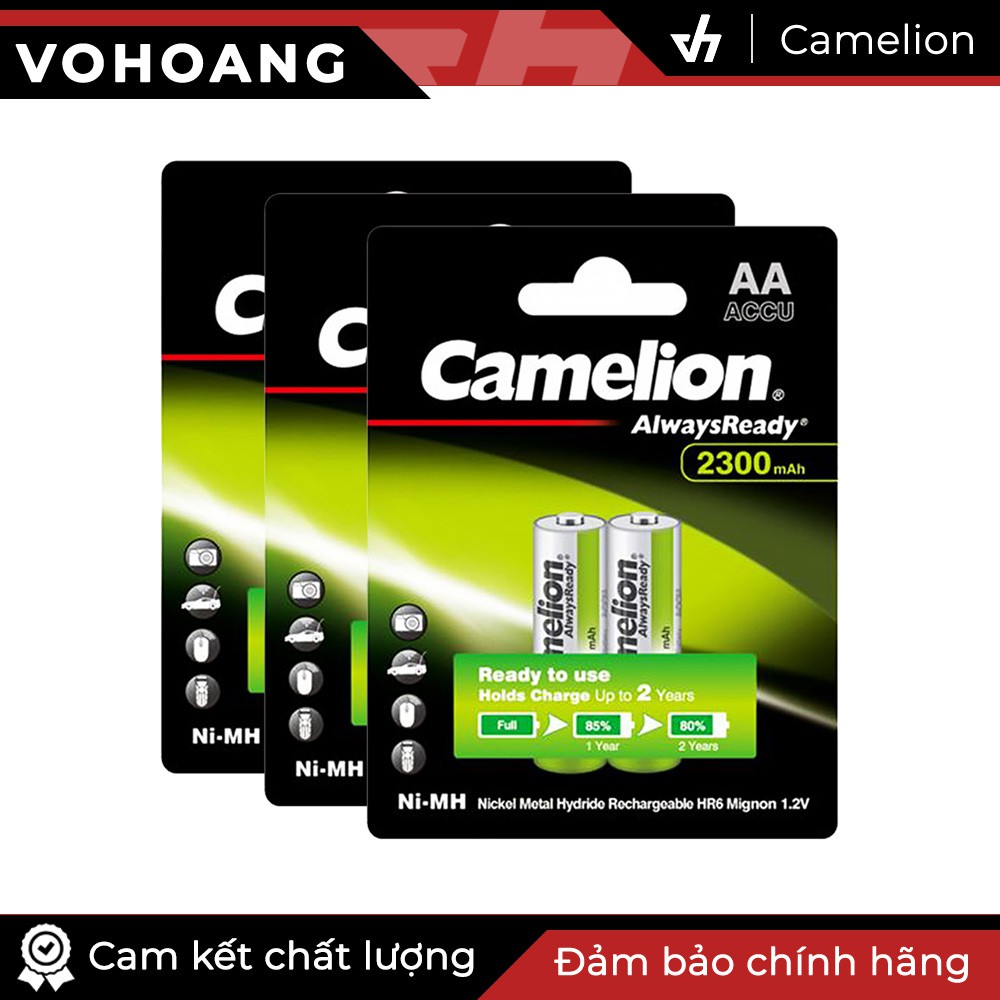 Bộ 6 pin sạc AA Camelion 2300mAh (Trắng)