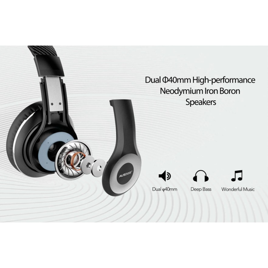 [Mã 267ELSALE hoàn 7% đơn 300K] Tai Nghe Bluetooth 5.0 AUSDOM ANC10 Active Noise Cancelling