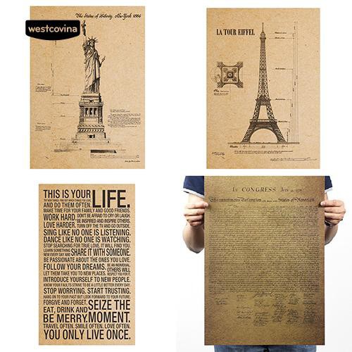 Đề can dán tường hình giấy viết kiểu cũ