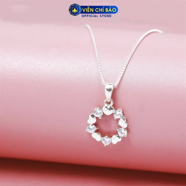 Dây chuyền bạc nữ mặt nguyệt quế chất liệu bạc 925 thời trang phụ kiện trang sức Viễn Chí Bảo D400800