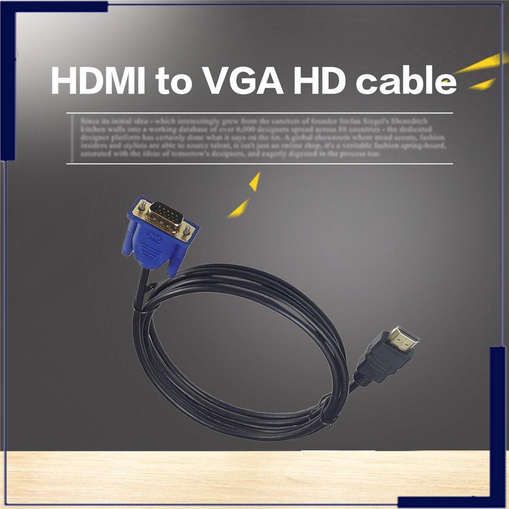 Dây cáp Hdmi To Vga Hd 1m có vòng đôi từ tính chống sốc