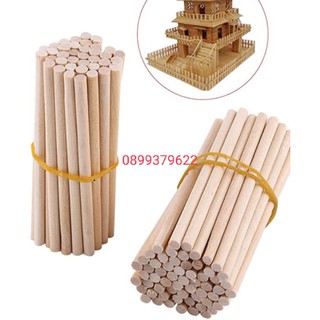 Combo 6 thanh gỗ tròn fi 2,4cm dài 120cm mãi nhẵn