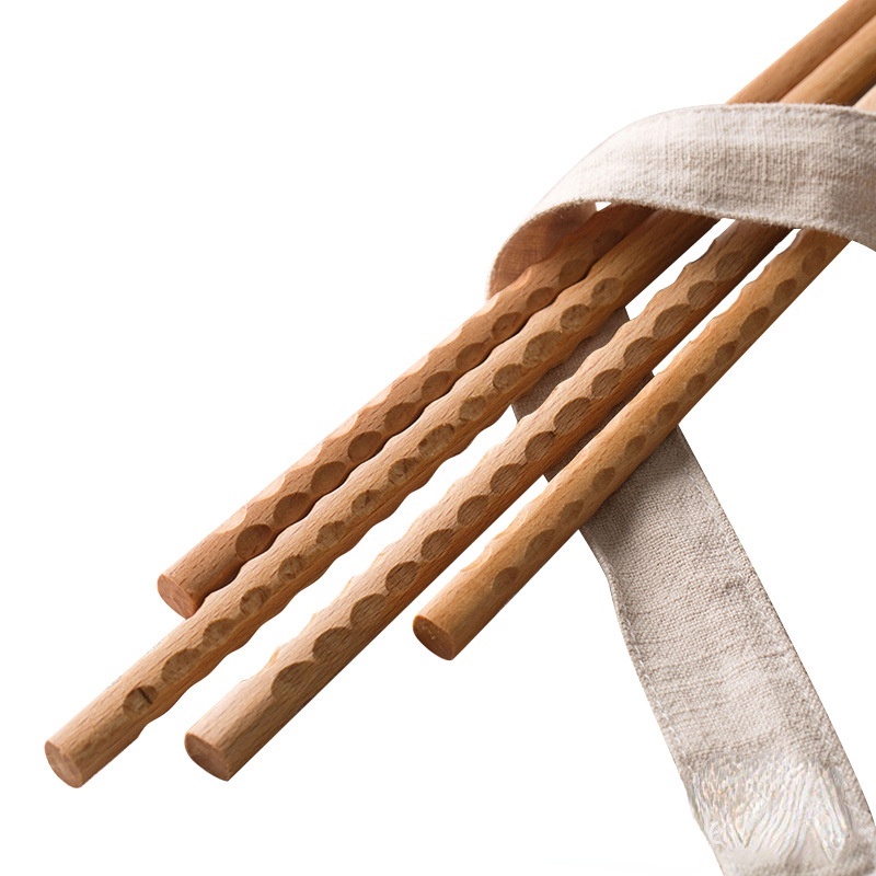 Đôi đũa gỗ ăn chống trượt 32 / 42cm kiểu Trung Hoa