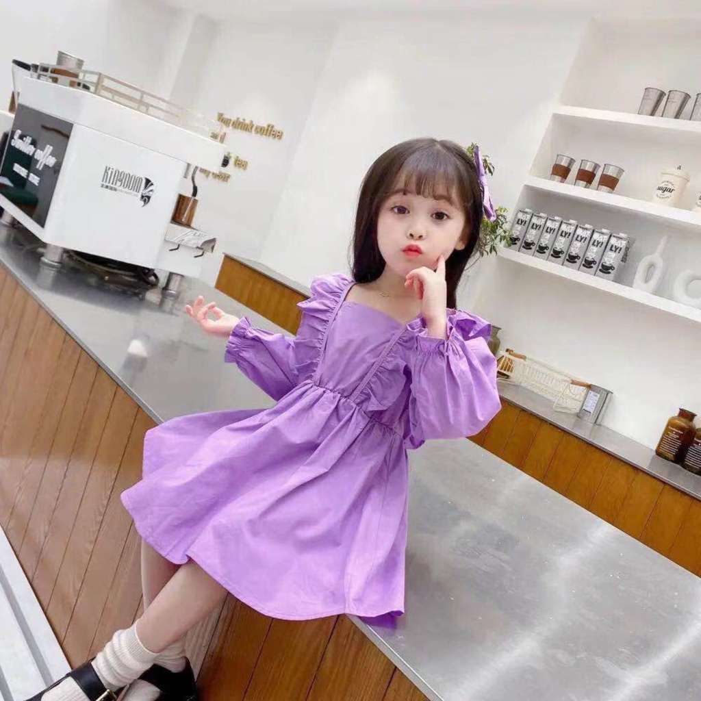 [Kacily]0-9 tuổi phiên bản Hàn Quốc thời trang bé gái váy công chúa phù hợp với phim hoạt hình váy công chúa trẻ em