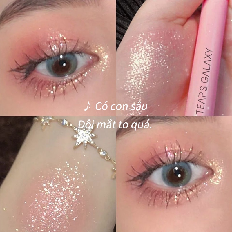 Bút phấn mắt nhũ lấp lánh kim tuyến trang điểm bền màu không phai