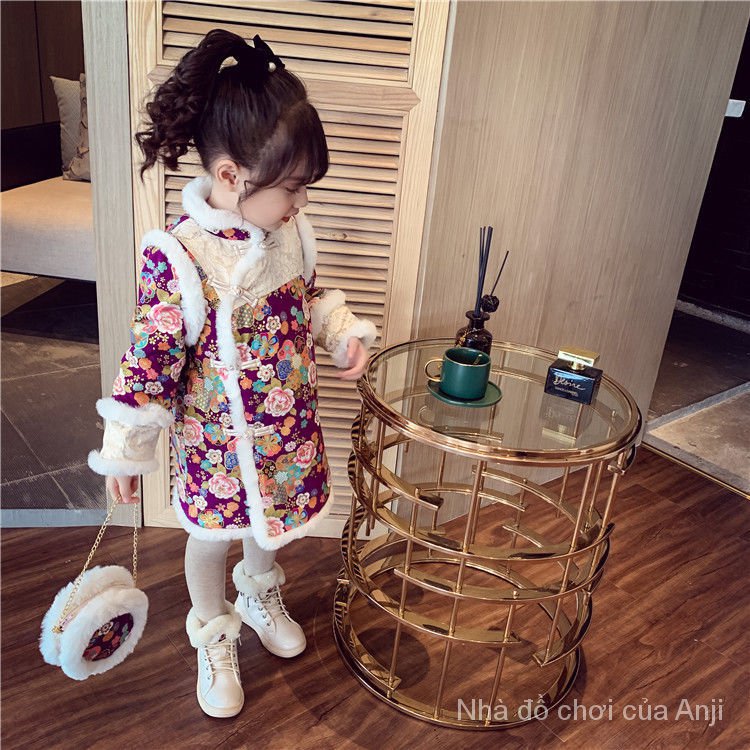 Winter clothes for girls Cheongsam Dress Chinese Style Children dress