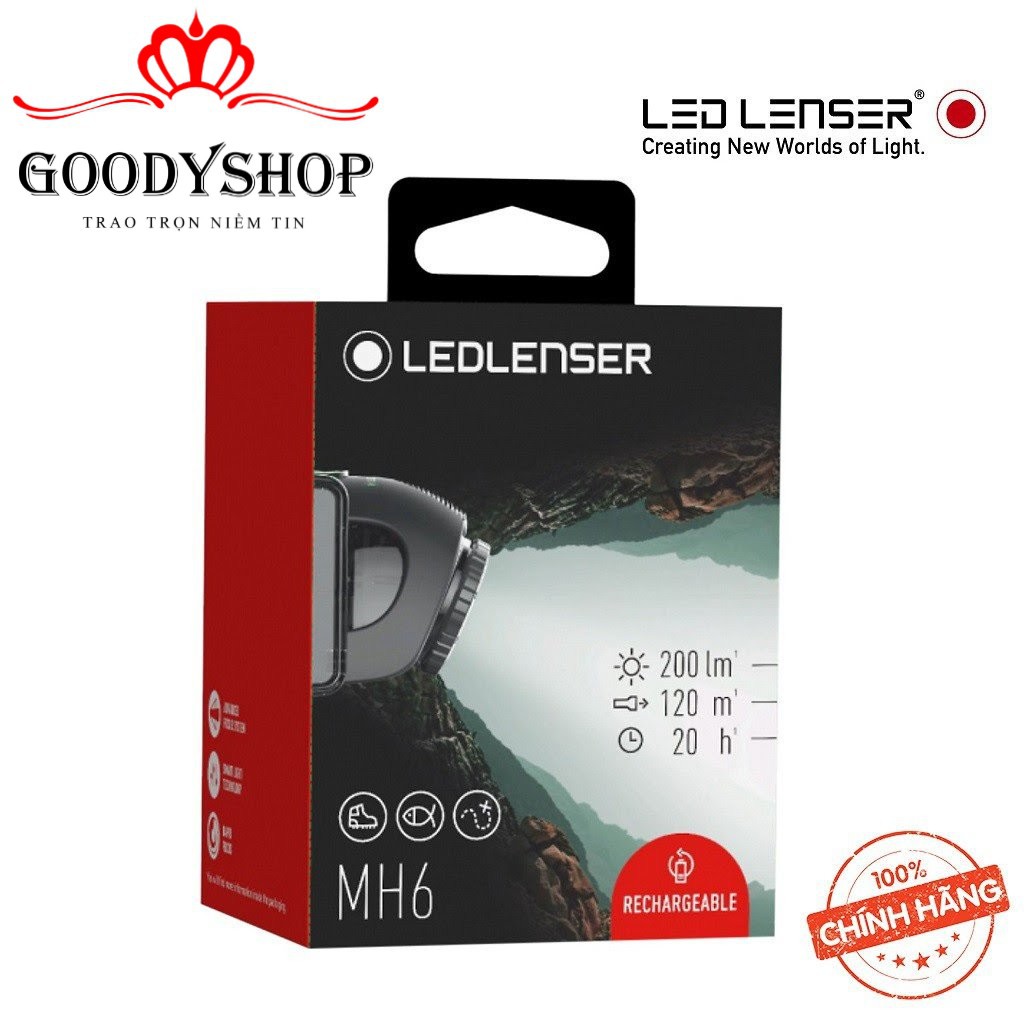 <Đèn pin đội đầu> LED LENSER MH6 – 200 Lumens GOODYSHOP