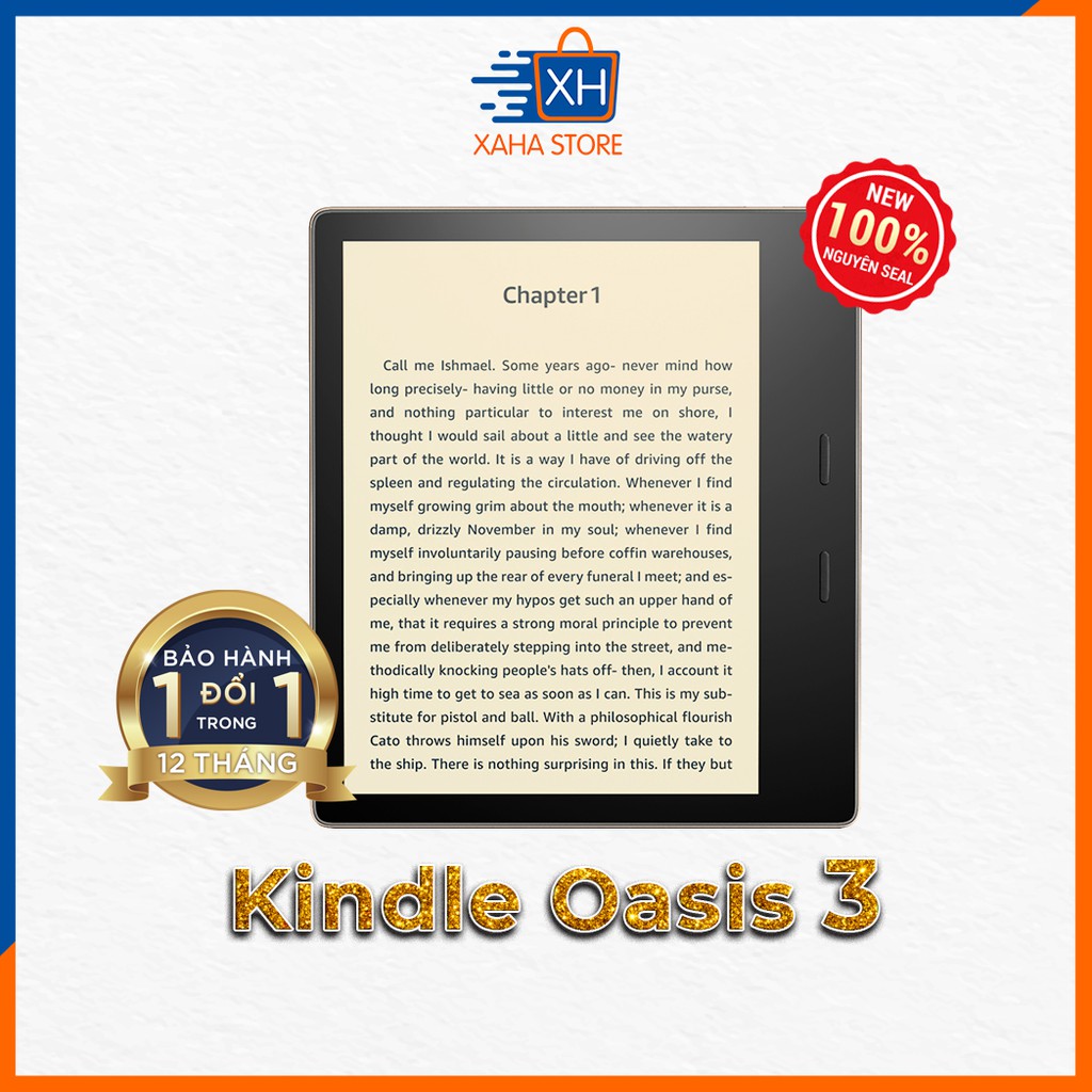 Máy đọc sách Kindle Oasis 3 chính hãng Amazon new 100%