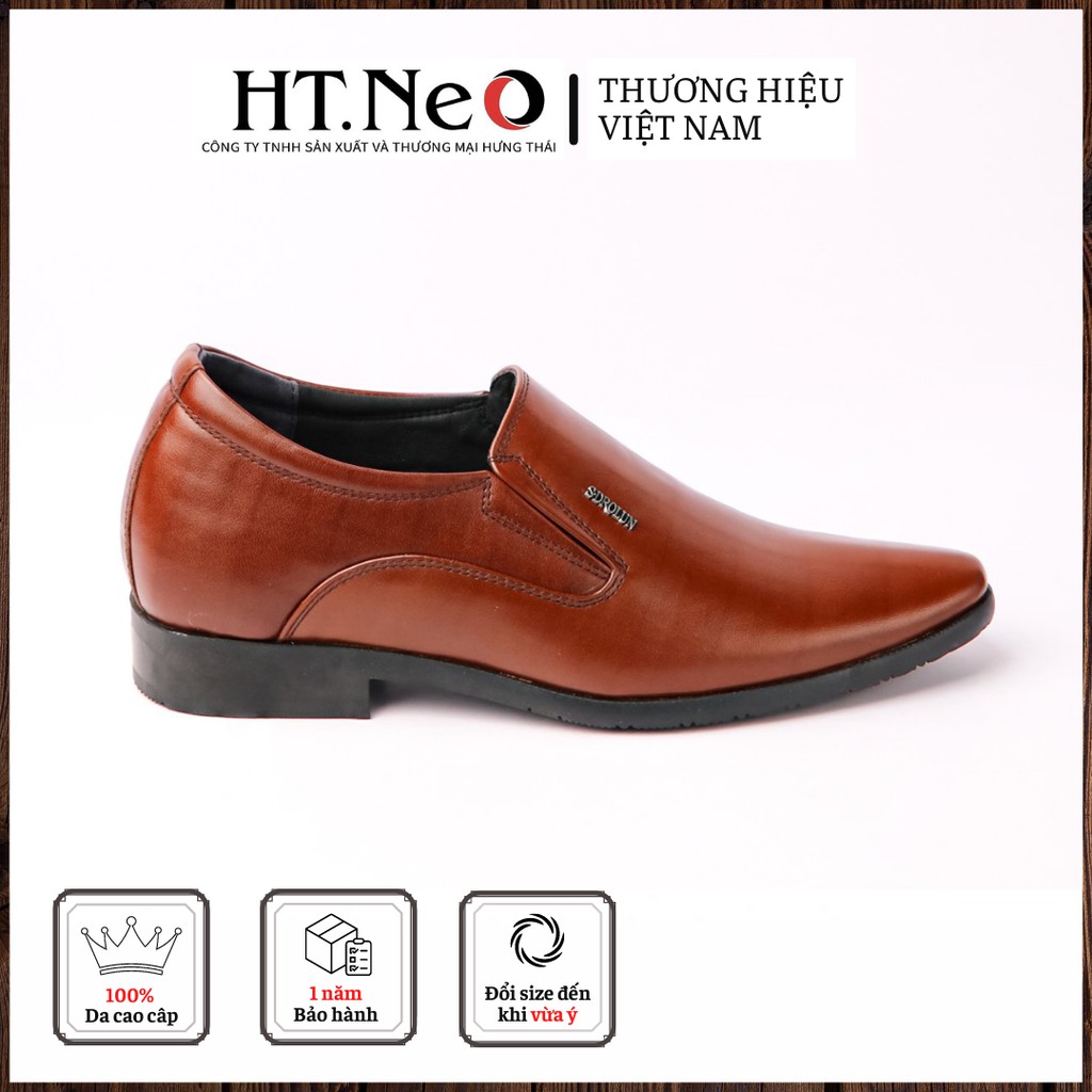 Giày da nam - Giày độn đế nam cao cấp HT.NNEO kiểu dáng sang trọng ,lịch thiệp,đế độn tăng chiều cao 7 phân DD23