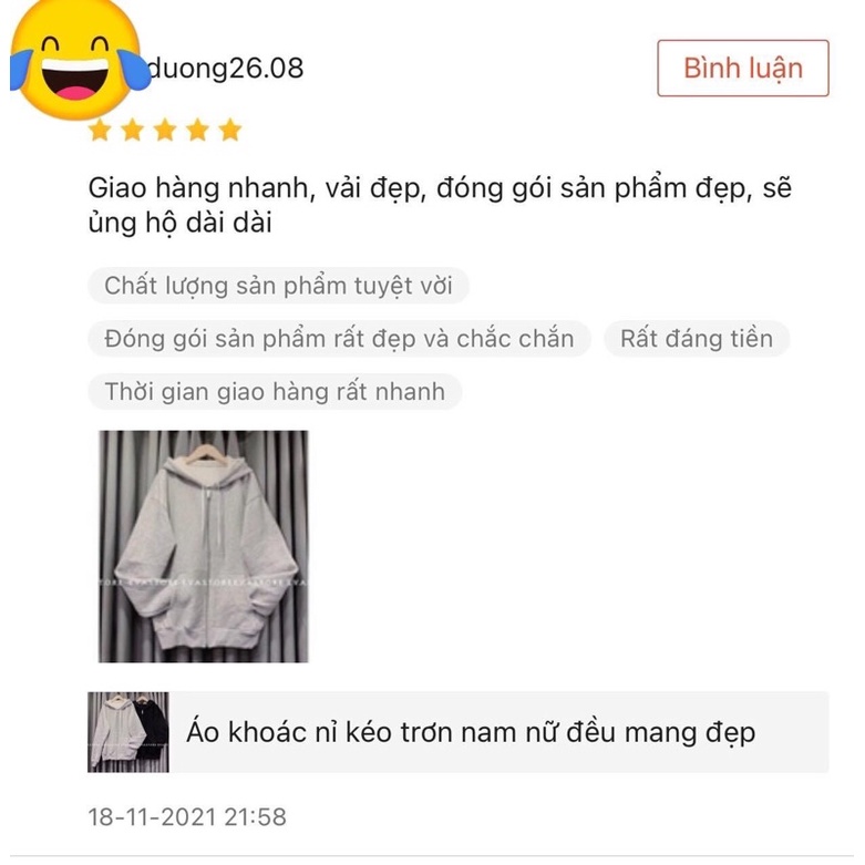 Áo khoác nỉ kéo trơn Đen và Xám toàn bộ là hình thật nhà eva chụp | BigBuy360 - bigbuy360.vn