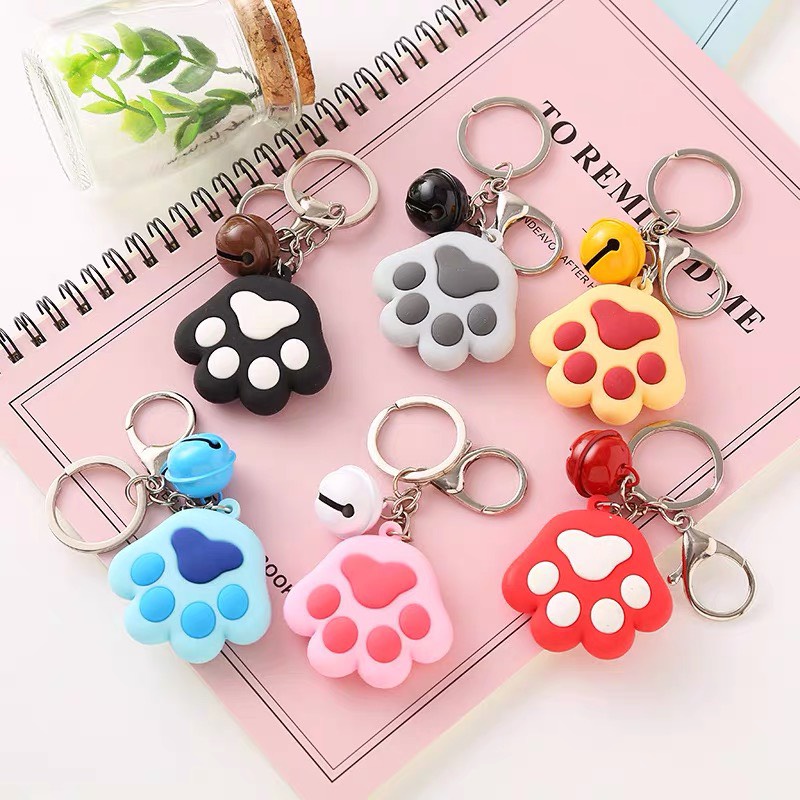 Móc khoá tay mèo cute _ treo balo móc khoá xịn đủ màu