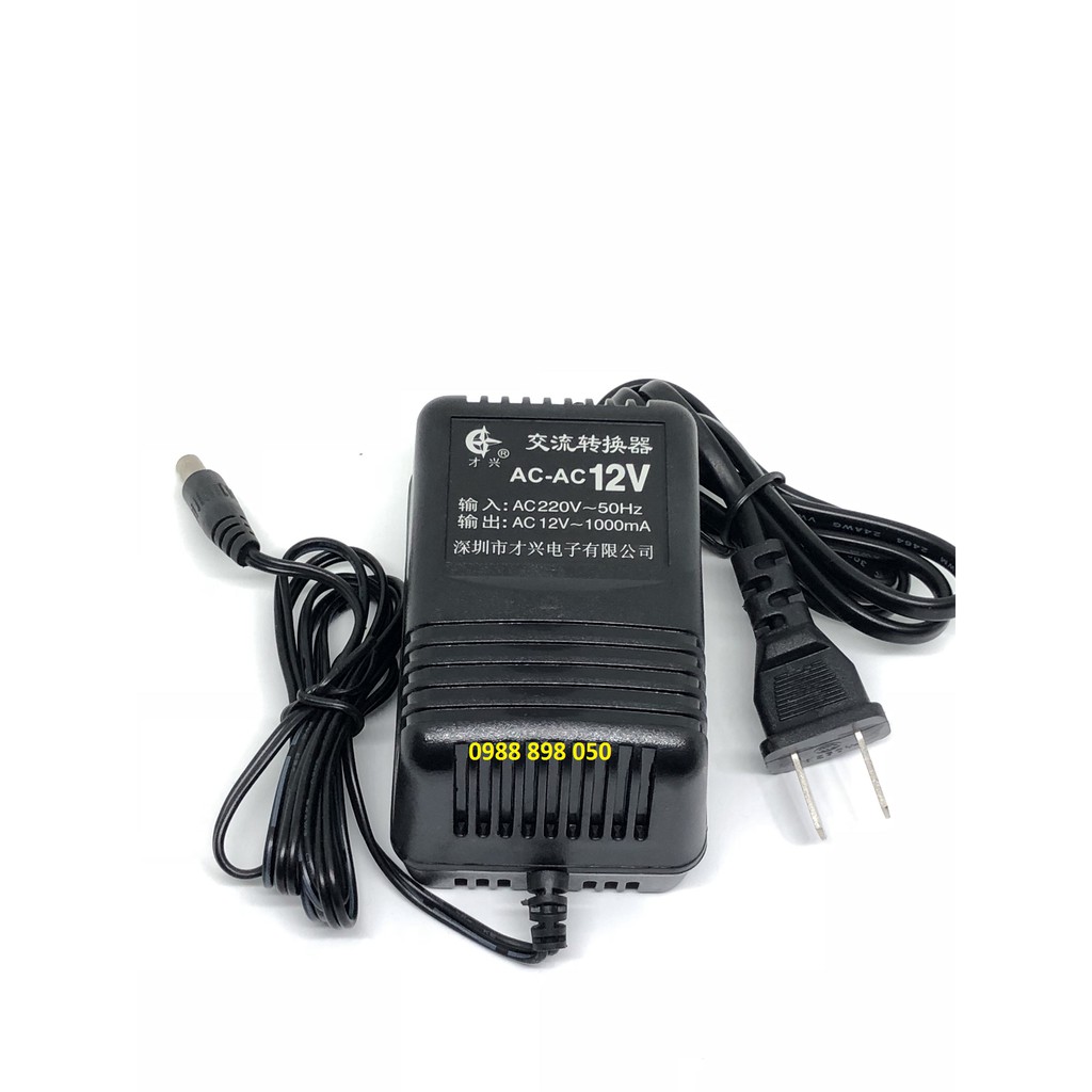 [Mã ELFLASH3 hoàn 10K xu đơn 20K] Adapter ac 12v 1000ma 12vac1a