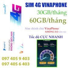 SIM 4G VINAPHONE 60G/ THANG GIA HAT RE