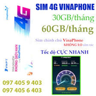 Sim 4g vinaphone 60g/ thang gia hat re