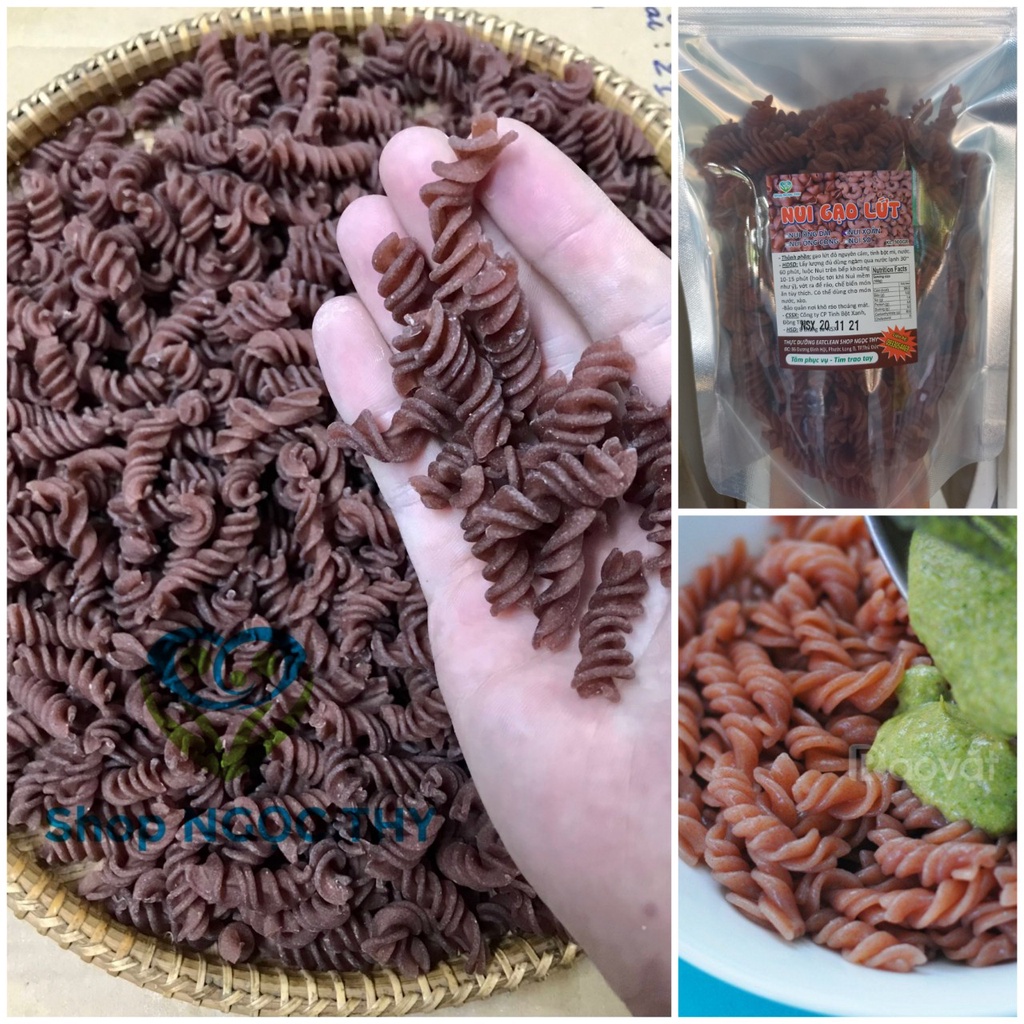 Nui XOẮN gạo lứt ăn kiêng giảm cân NT Food, dùng xào trộn eatclean