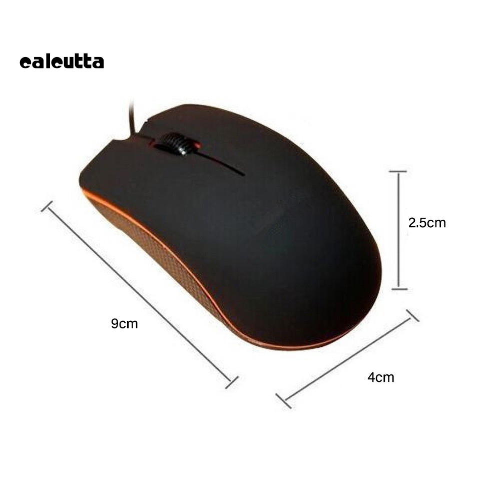 ✡YYW✡Matte Ergonomic 1200DPI 3 Keys USB 2.0 Wired Optical Gaming Mouse for PC Laptop