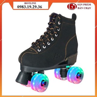Giày trượt patin 2 hàng bánh người bánh phát sáng