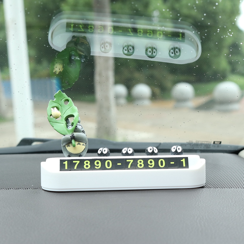 Thẻ Đỗ Xe Tạm Thời Họa Tiết Hoạt Hình Totoro Đáng Yêu Trang Trí Xe Hơi