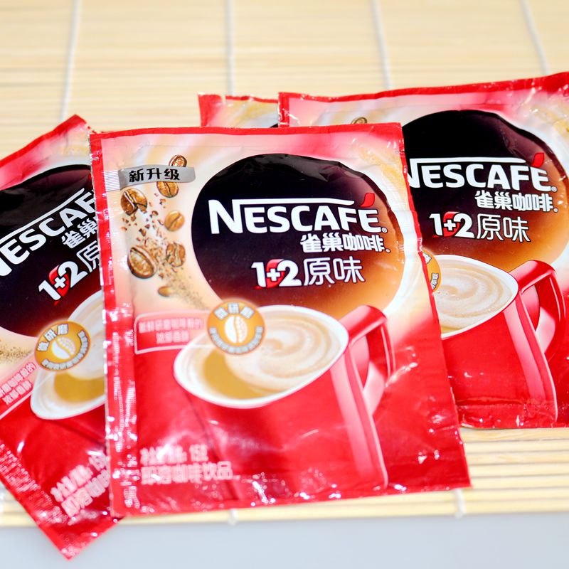 Cà phê Nestlé 1 + 2 hương vị ban đầu 100 gói khách sạn mua ngay lập tức bột cà phê 15g gói ngày mới miễn phí vận chuyển