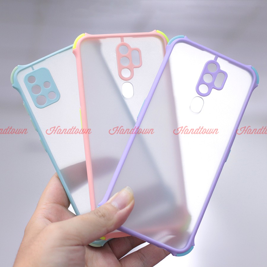 Ốp Lưng Chống Sốc Nhám Oppo A5 2020 Oppo A9 2020 OppoA5 2020 OppoA9 2020 Viền Màu Thời Trang TPU Viền Dẻo Lưng Cứng