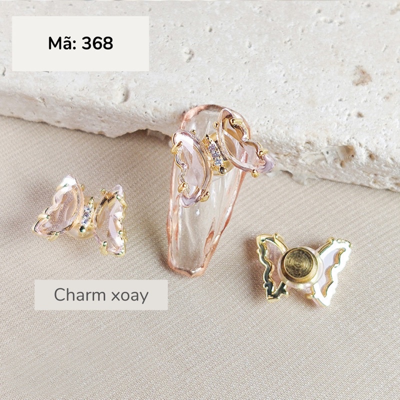 Charm bướm xoay gắn móng tay nail