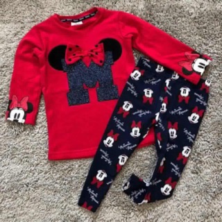 Sét bộ nỉ Disney Minnie Mouse bé gái