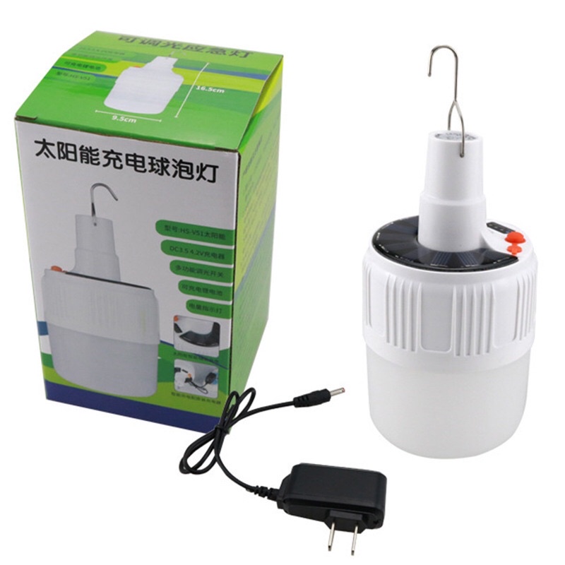 Bóng tích điện thông minh công suất 100W [ Loại bóng to, kèm dây sạc ] sáng liên tục 6-8h