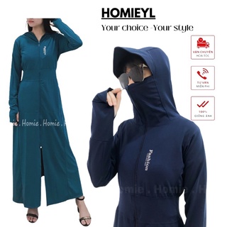 Áo chống nắng nữ dáng dài Homieyl cao cấp, áo chống nắng toàn thân vải thông hơi khử mùi và làm mát cơ thể