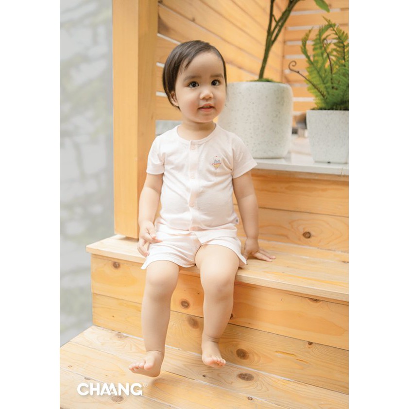 [CHAANG] Bộ cúc giữa hãng Chaang, BST Chaang Summer 2021, quân áo trẻ em Chaang cotton an toàn cho bé