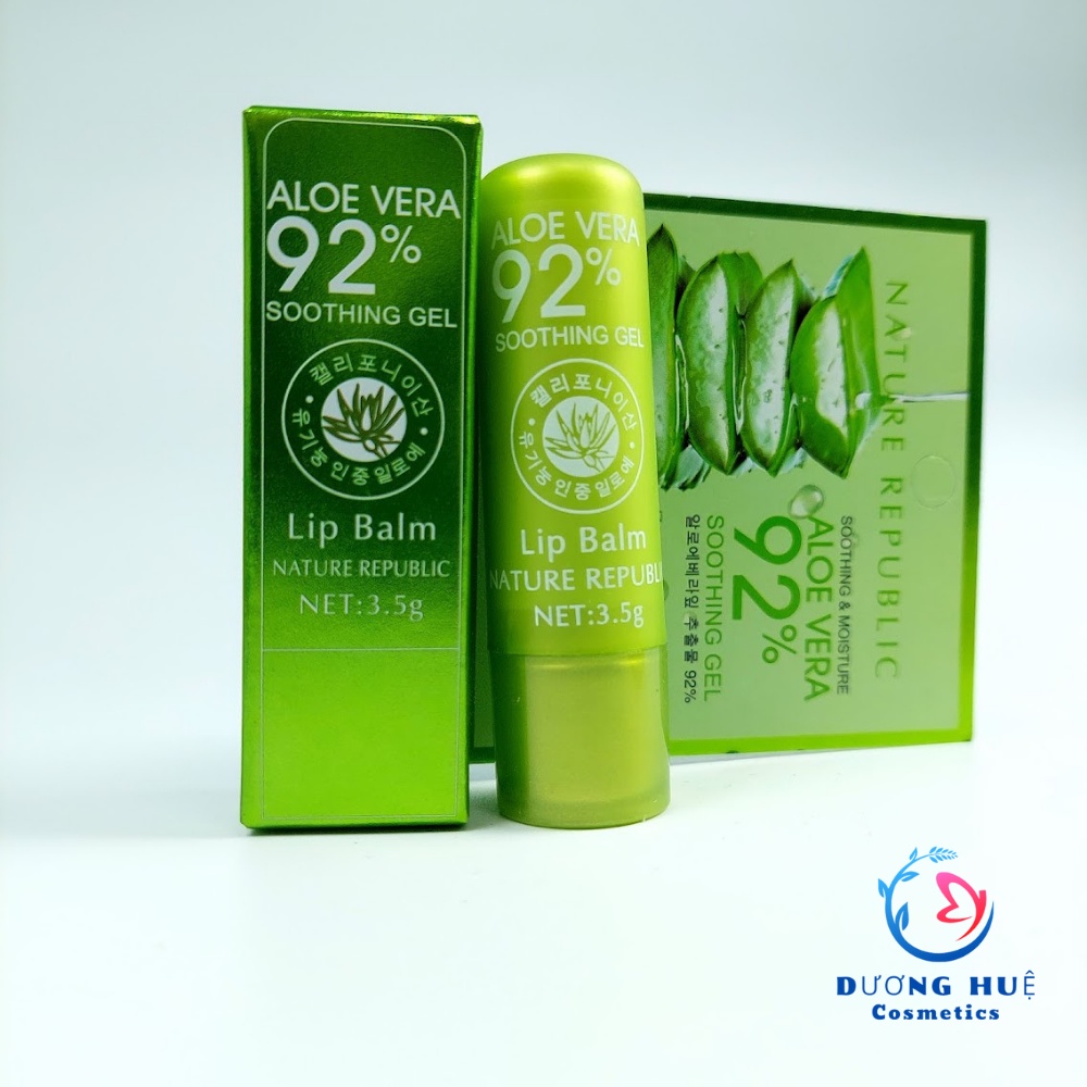 Son dưỡng môi Nature Republic Aloe Vera 92% Hàn Quốc (Chính hãng)