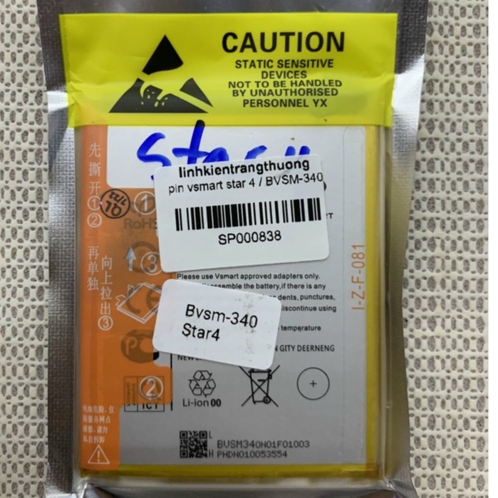 Pin điên thoại công ty Vsmart Star 4 / BVS M 340