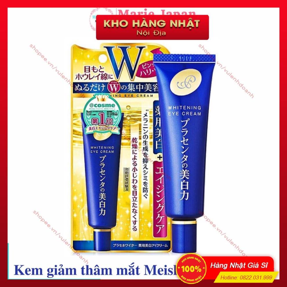 Kem mắt ngừa thâm làm mờ nếp nhăn mắt Meishoku Whitening Eye Cream Nhật Bản