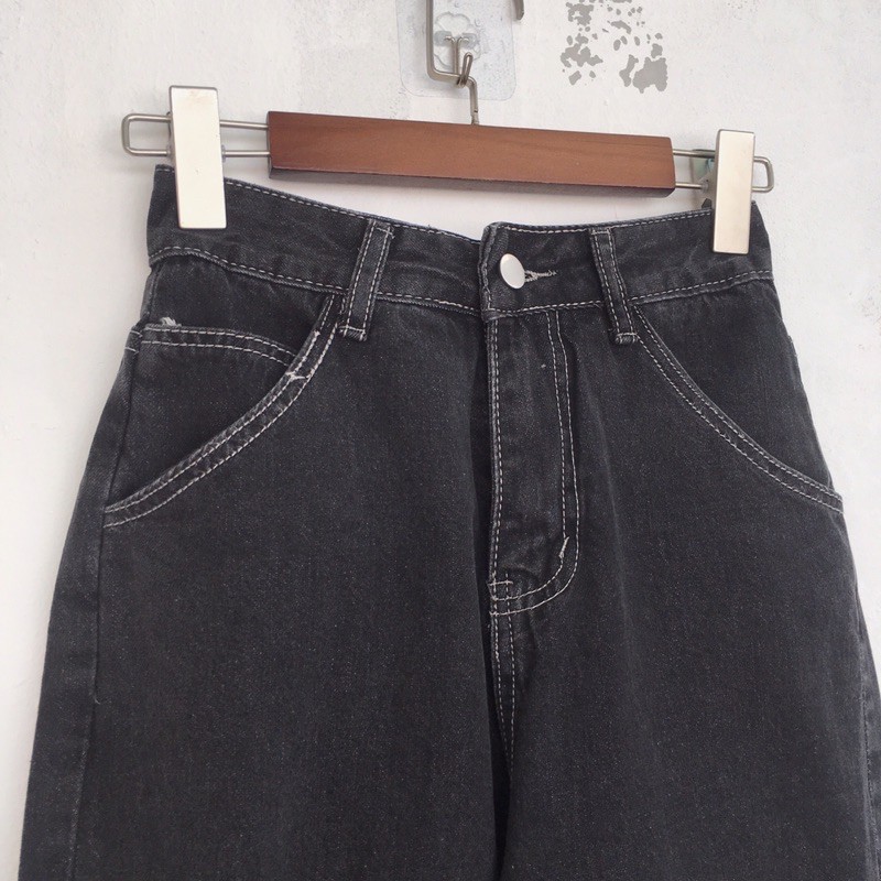 Quần jeans suông đen 119