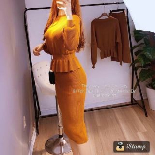 Set áo váy len cao cấp