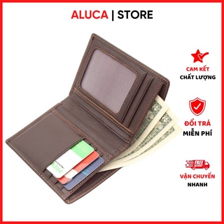 Ví nam da bò cao cấp - bóp nam tặng kèm hộp dùng làm quà tặng dungbo - aluca_store