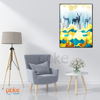 Tranh treo tường canvas- bộ tranh tuần lộc