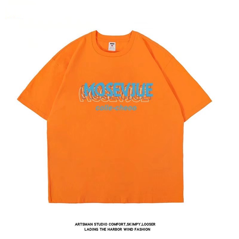 Áo Thun Tay Ngắn Dáng Rộng Cổ Tròn In Chữ Thời Trang Phong Cách Nhật Bản Cho Nam Size M-8XL