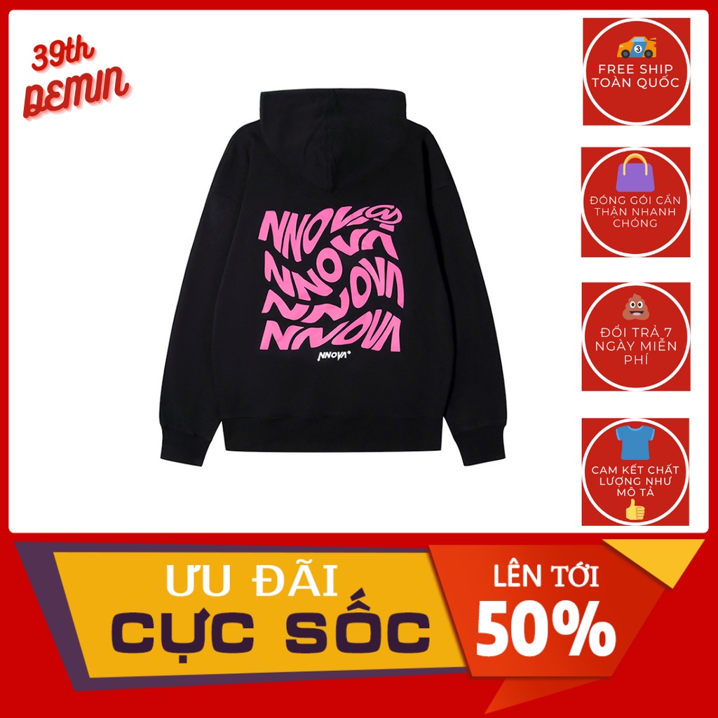 [ẢNH THẬT] Áo Hoodie NNova Camera Méo chữ NGHIÊNG hot trend Unisex style Hàn Quốc