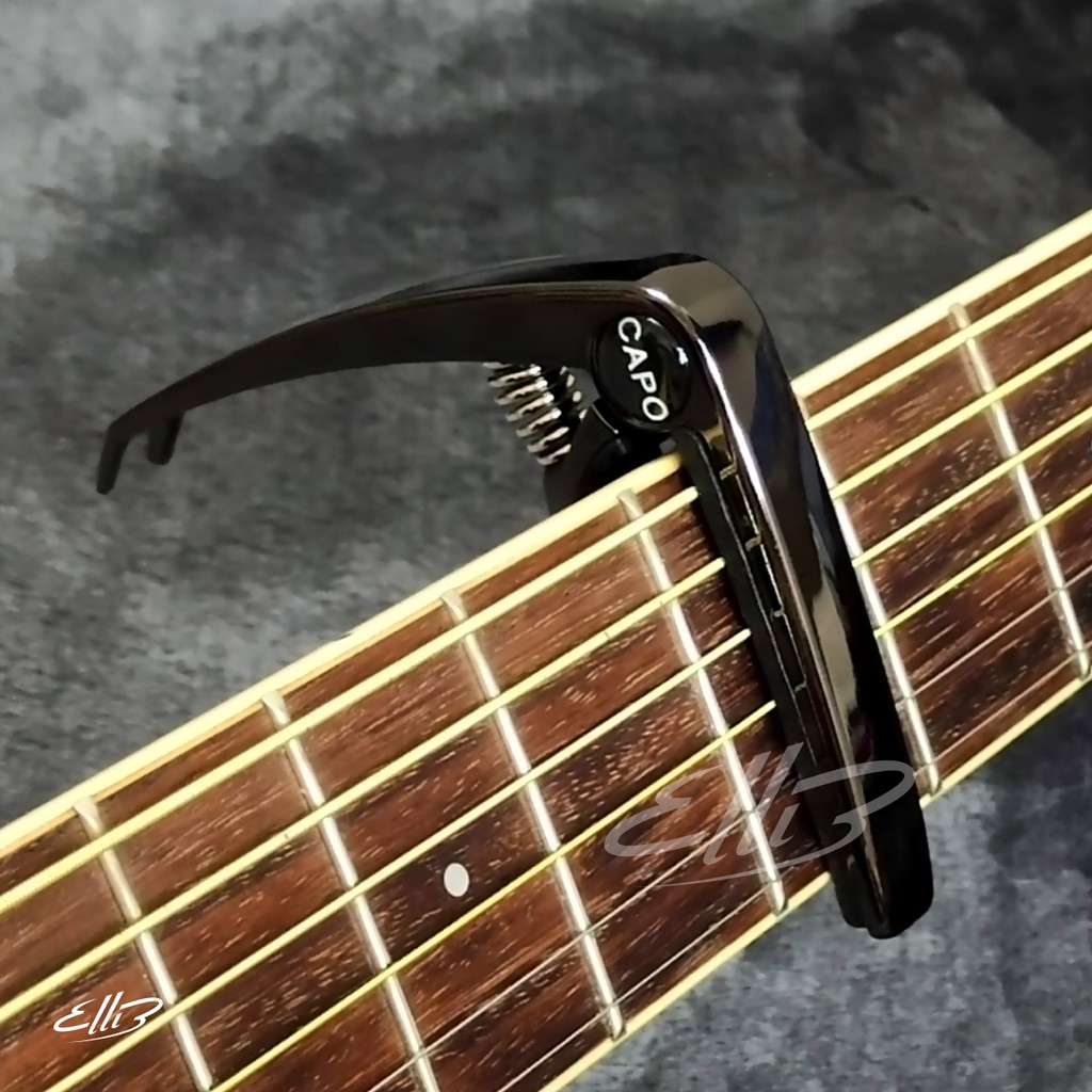 Capo Guitar cao cấp Mẫu E203 - kẹp tăng tông acoustic và classic có kèm khoá mở chốt dây đàn