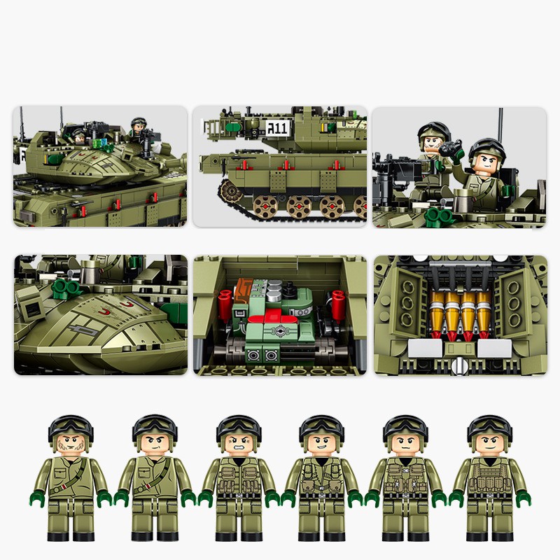 Đồ chơi Lắp ráp Xe Tăng Merkava MK4 - Panlos 632009 Tank Merkava - Xếp hình thông minh - Đồ chơi trí tuệ