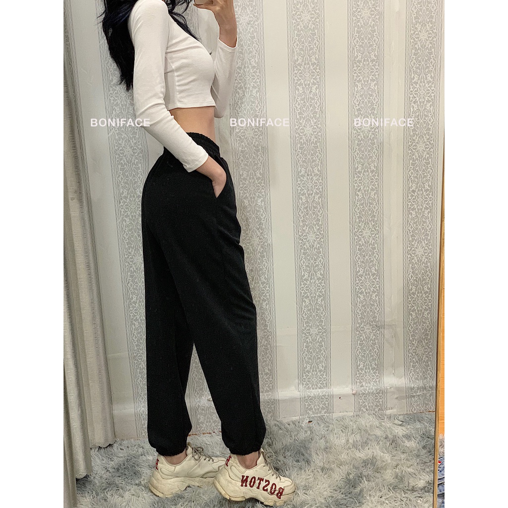 Quần Jogger nữ Boniface Jogger ống rộng cạp chun