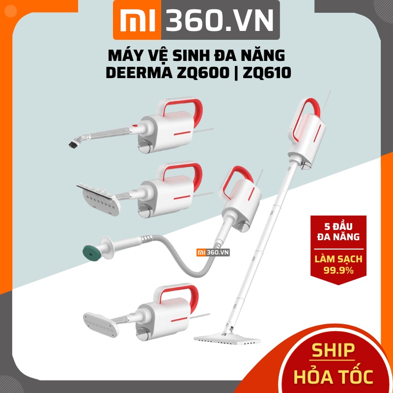 Máy Lau Nhà Vệ Sinh Nhà Cửa Hơi Nước Cầm Tay DEERMA ZQ600| ZQ610✅ Chế Độ Kháng Khuẩn Cao Cấp✅ Hàng Chính Hãng