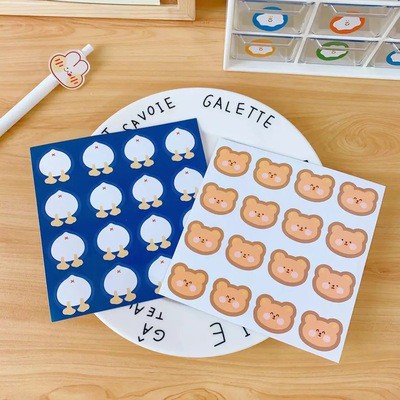 Set 2 tấm sticker decal trang trí sổ vở Tom House