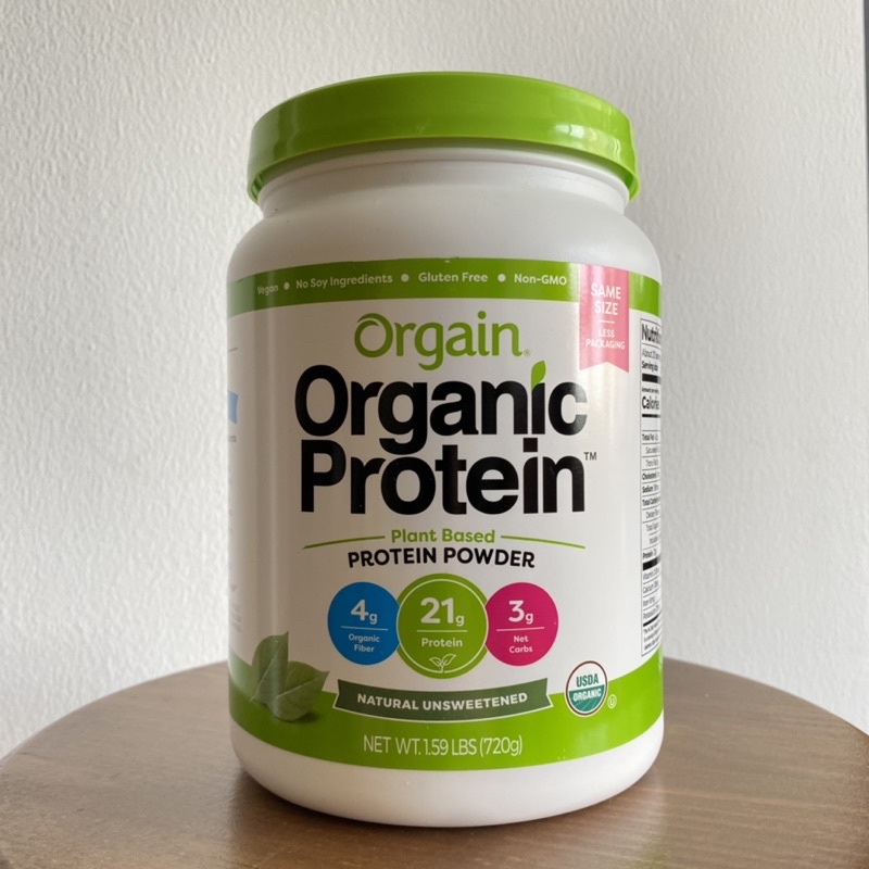 Bột đạm hữu cơ không ngọt không thêm đường Orgain Organic Protein powder Natural Unsweetened 720g 1.59lb order US đi air