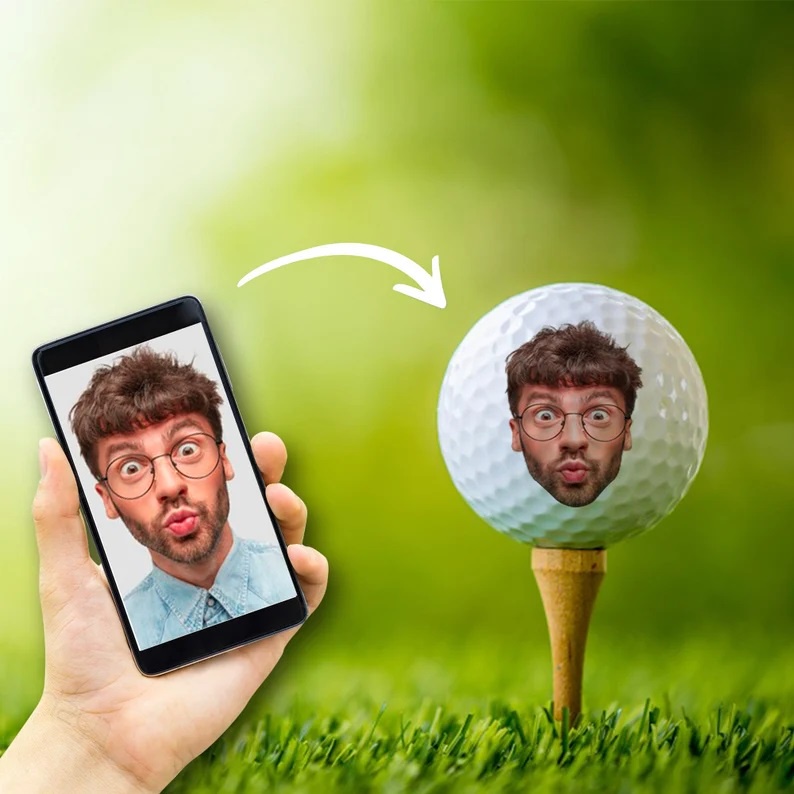 Quả bóng golf Thegioipuzzle in hình theo yêu cầu chất liệu cao cấp