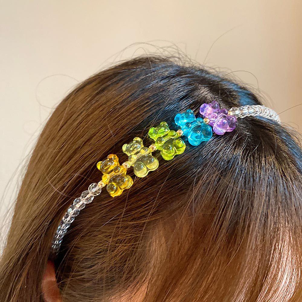 1 Băng Đô Cài Tóc Chống Trượt Hình Gấu Dễ Thương Cho Nữ