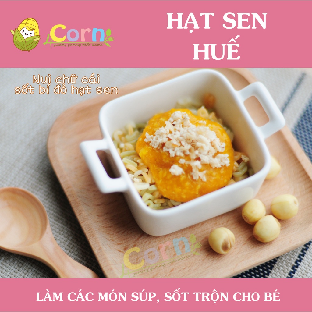 Hạt sen Huế khô tuyển chọn đặc biệt - Cho bé 6m+