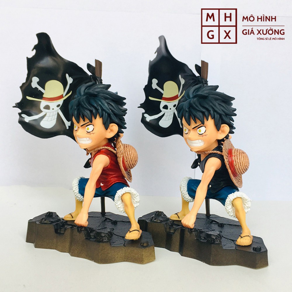 Mô hình Luffy mũ rơm One Piece Cầm cơ của Băng Cao 18cm - Tượng Figure Monkey D.Luffy