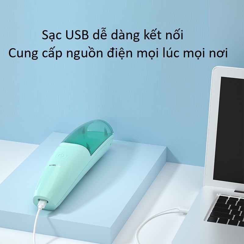 Tông đơ cắt tóc cho bé và gia đình có tính năng hút tóc vụn chính hãng Misuta nội địa Trung - Có bảo hành